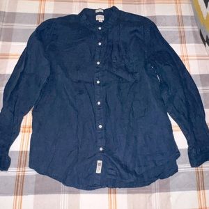 J. Crew Mens Linen Button Down Shirt